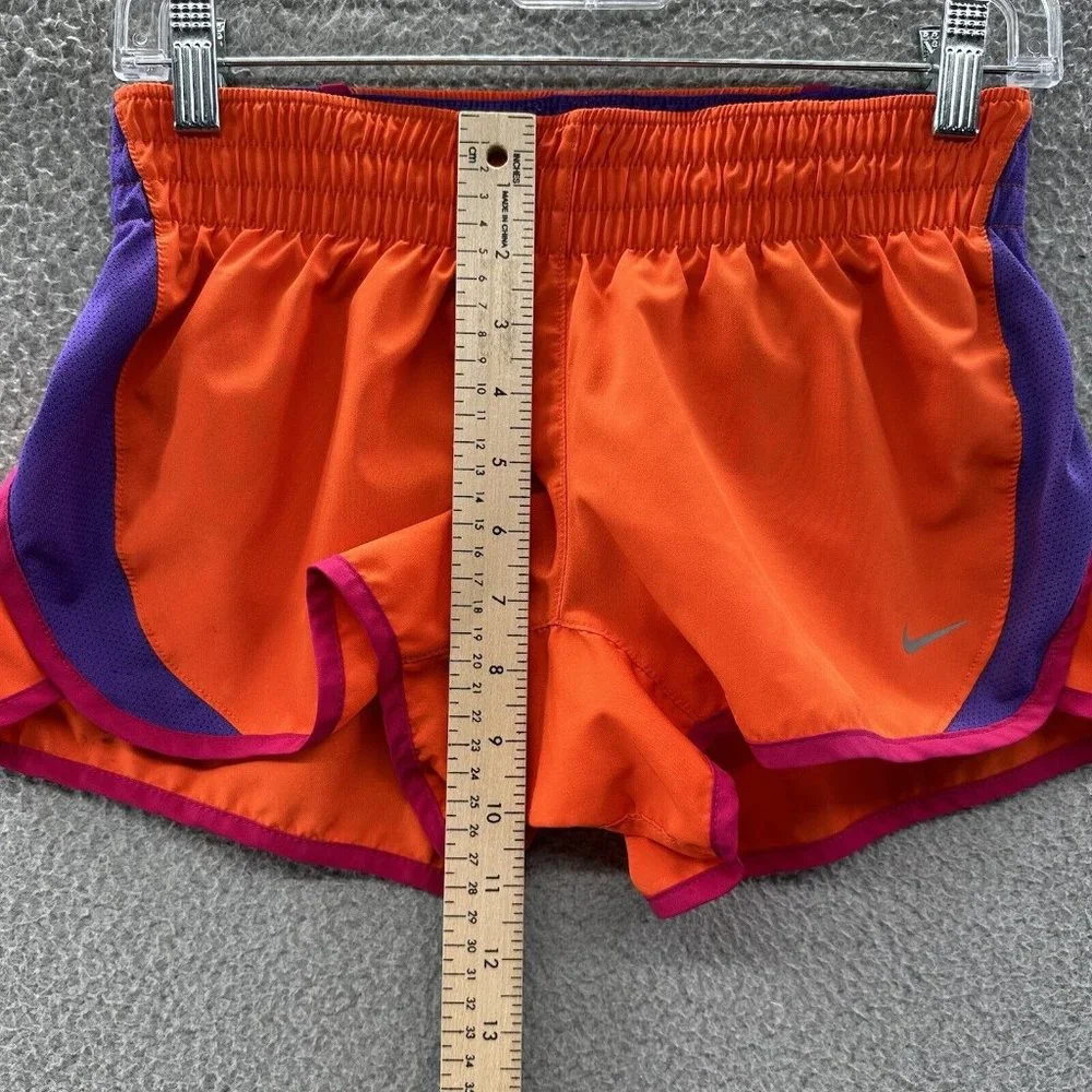 Nike‎ Dri-Fit Shorts Women's Small Orange & Purple Running Shorts Size S